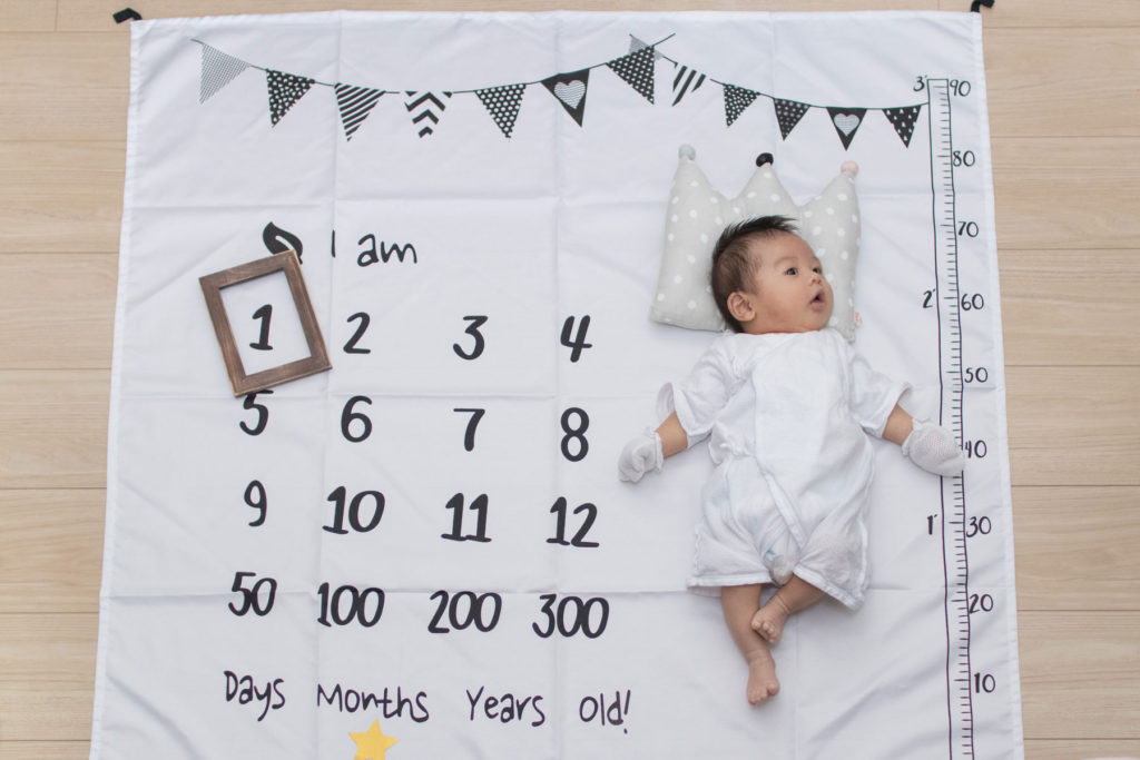 生後１ヶ月の新生児赤ちゃん Canon Eos80dで月齢フォトの撮影に挑戦 毎月残す記念写真 Happy May ママフォトグラファーのブログ 赤ちゃん撮影修行中
